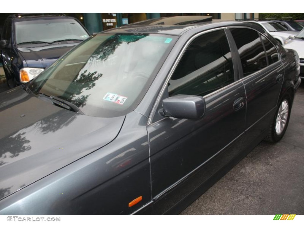2001 5 Series 530i Sedan - Steel Blue Metallic / Grey photo #5