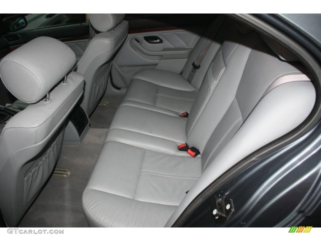 2001 5 Series 530i Sedan - Steel Blue Metallic / Grey photo #12