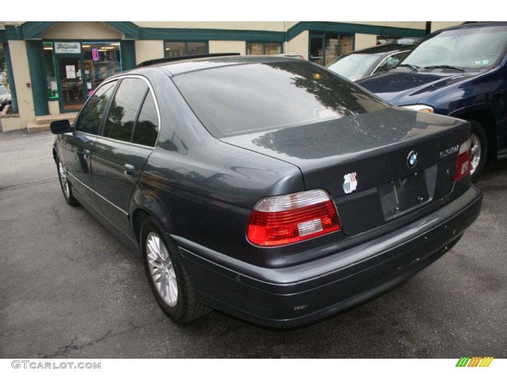 2001 5 Series 530i Sedan - Steel Blue Metallic / Grey photo #14