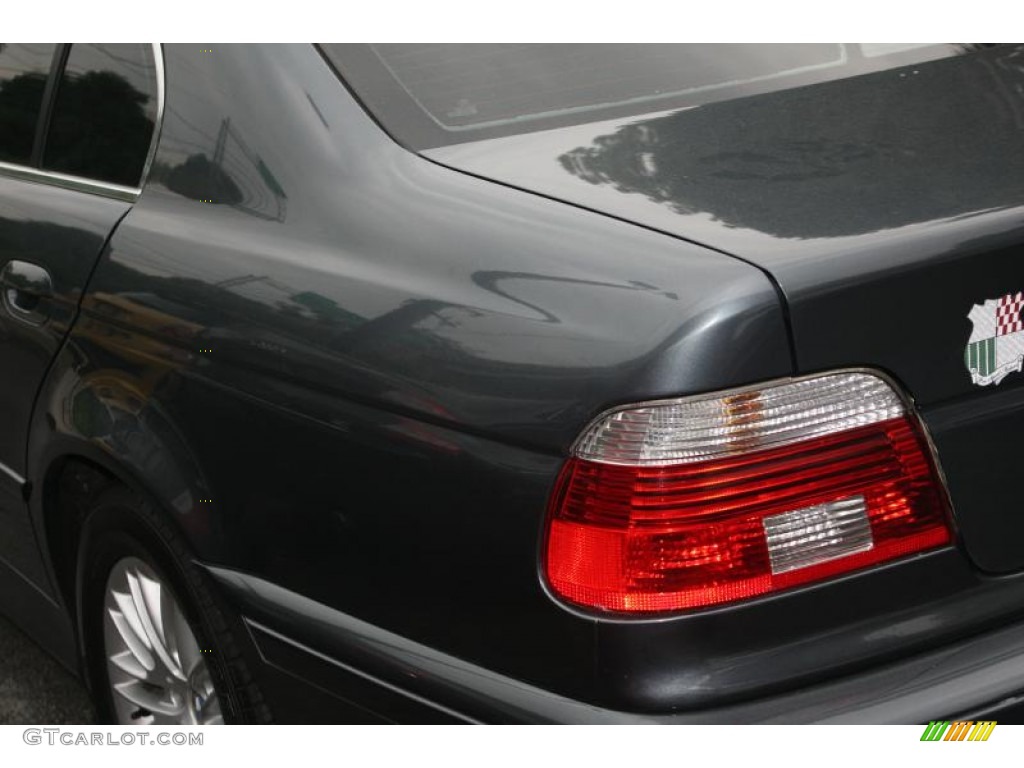 2001 5 Series 530i Sedan - Steel Blue Metallic / Grey photo #15