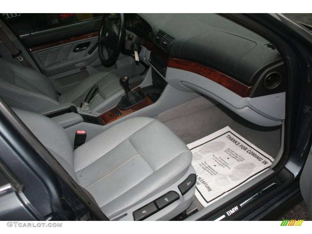 2001 5 Series 530i Sedan - Steel Blue Metallic / Grey photo #28