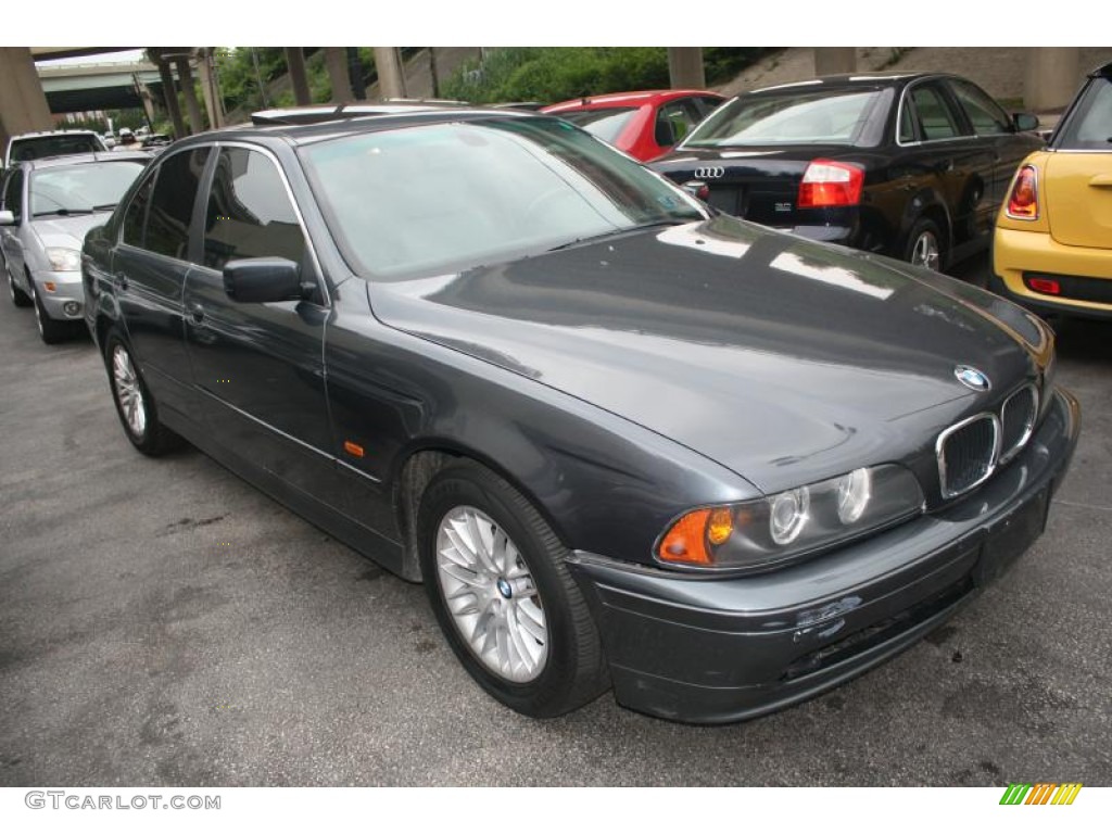 2001 5 Series 530i Sedan - Steel Blue Metallic / Grey photo #32