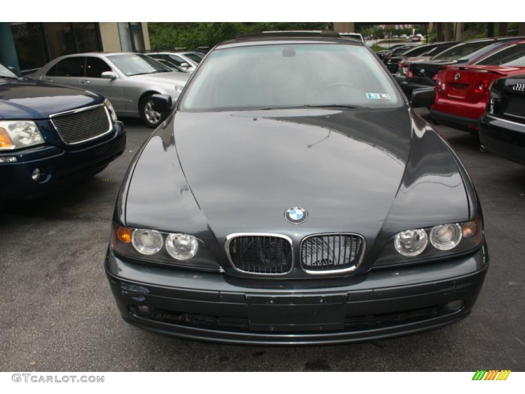 2001 5 Series 530i Sedan - Steel Blue Metallic / Grey photo #34