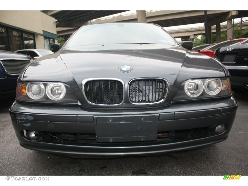 2001 5 Series 530i Sedan - Steel Blue Metallic / Grey photo #35