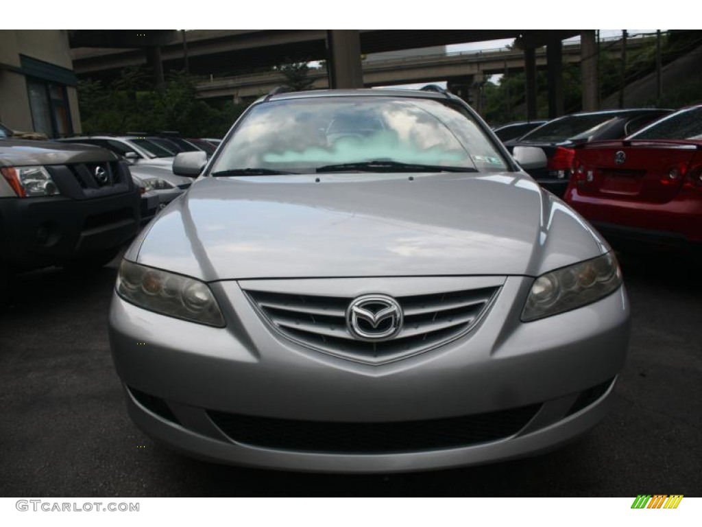 2004 MAZDA6 s Sport Wagon - Glacier Silver Metallic / Gray photo #7