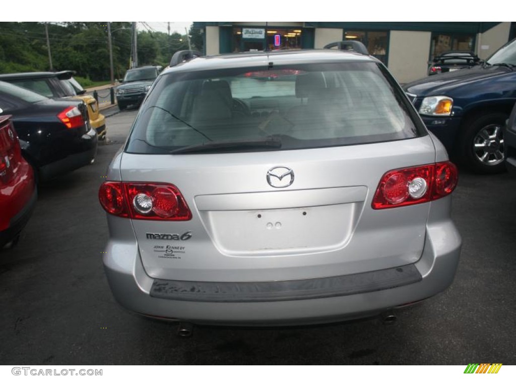 2004 MAZDA6 s Sport Wagon - Glacier Silver Metallic / Gray photo #20