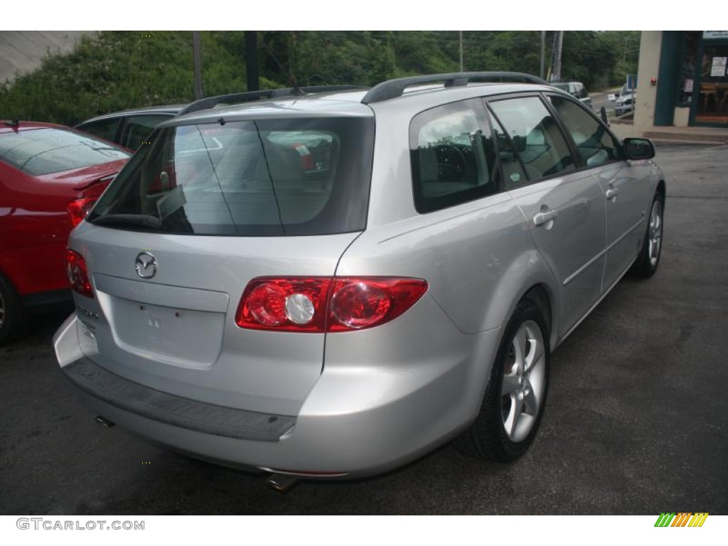 2004 MAZDA6 s Sport Wagon - Glacier Silver Metallic / Gray photo #21