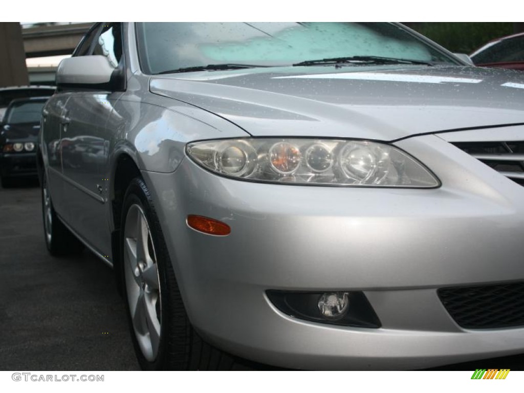 2004 MAZDA6 s Sport Wagon - Glacier Silver Metallic / Gray photo #39