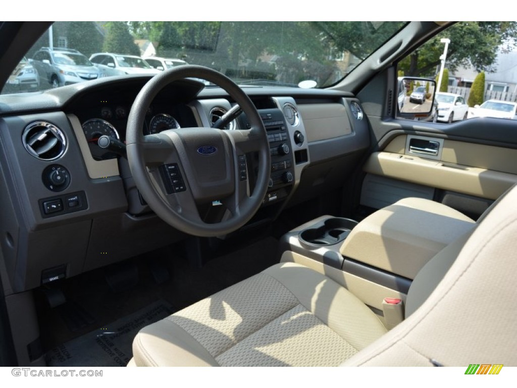 2010 F150 XLT SuperCab 4x4 - Oxford White / Medium Stone photo #11