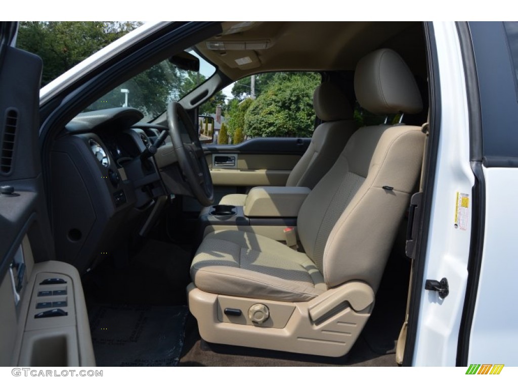 2010 F150 XLT SuperCab 4x4 - Oxford White / Medium Stone photo #12