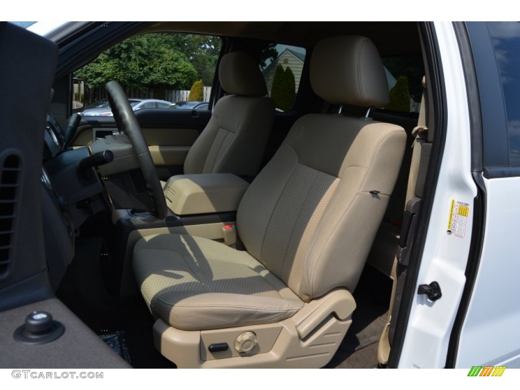 2010 F150 XLT SuperCab 4x4 - Oxford White / Medium Stone photo #13