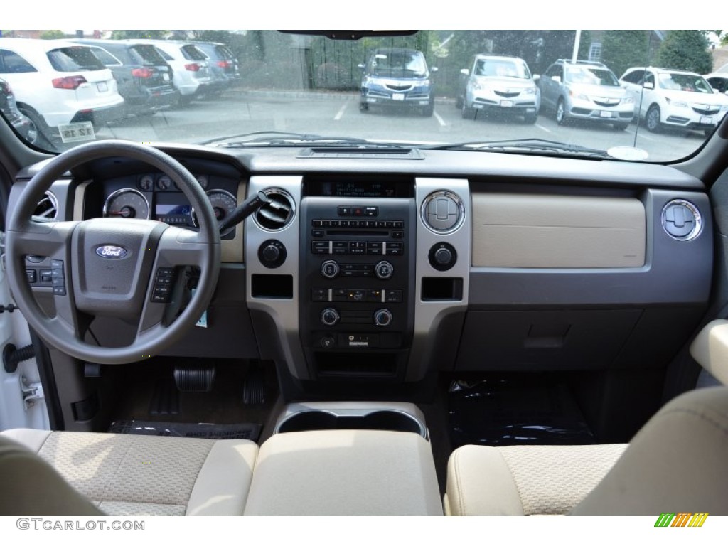 2010 F150 XLT SuperCab 4x4 - Oxford White / Medium Stone photo #14