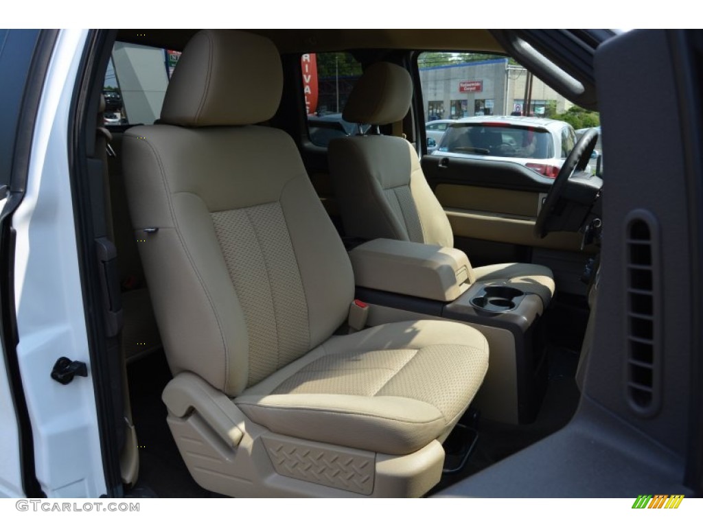 2010 F150 XLT SuperCab 4x4 - Oxford White / Medium Stone photo #28