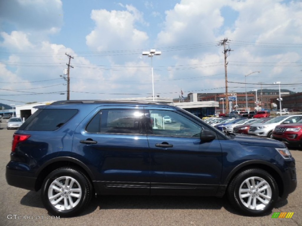 2016 Explorer FWD - Blue Jeans Metallic / Medium Light Camel photo #1