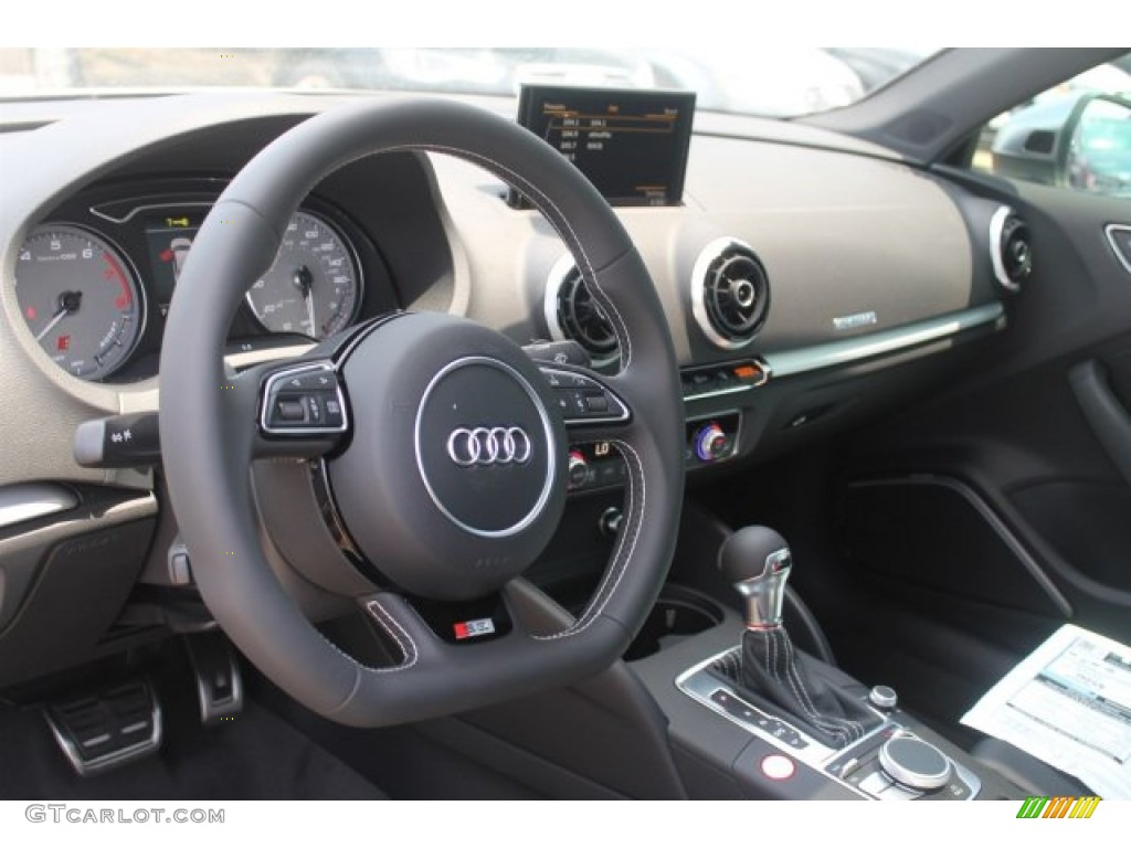 2016 Audi S3 2.0T Premium Plus quattro Black Dashboard Photo #106846284