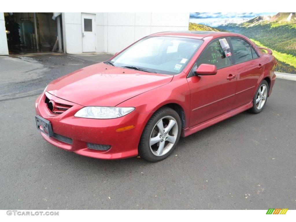 2005 MAZDA6 i Sport Sedan - Redfire Metallic / Black photo #5