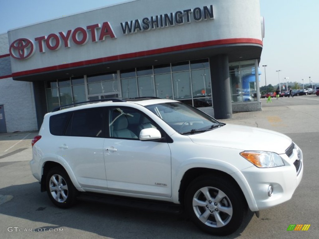 2011 RAV4 V6 Limited 4WD - Blizzard White Pearl / Ash photo #2