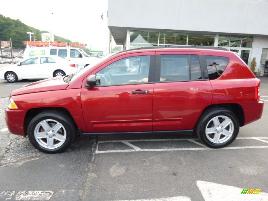 2008 Compass Sport 4x4 - Inferno Red Crystal Pearl / Dark Slate Gray photo #2