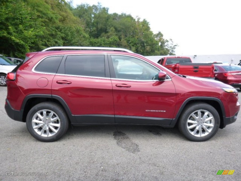 Deep Cherry Red Crystal Pearl 2016 Jeep Cherokee Limited 4x4 Exterior Photo #106855614