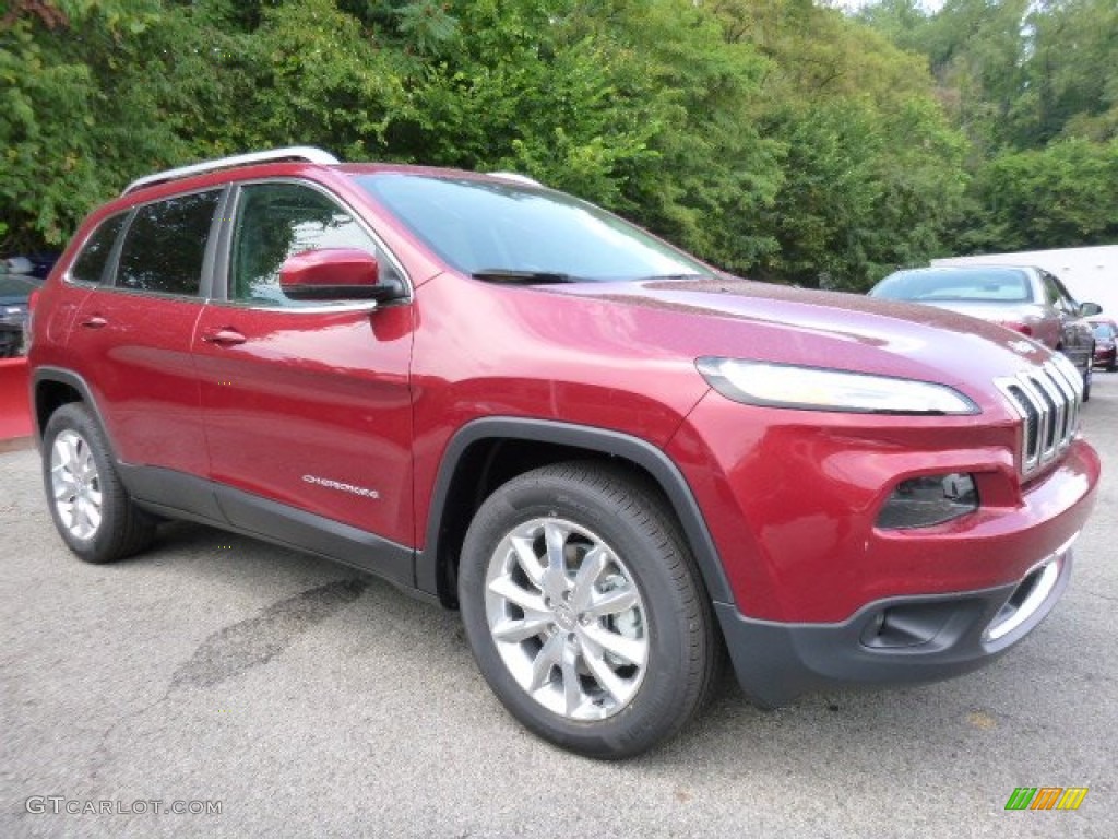 Deep Cherry Red Crystal Pearl 2016 Jeep Cherokee Limited 4x4 Exterior Photo #106855642