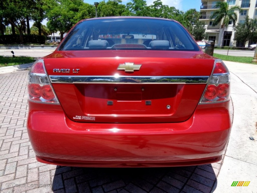 2008 Aveo LT Sedan - Sport Red Metallic / Charcoal photo #7