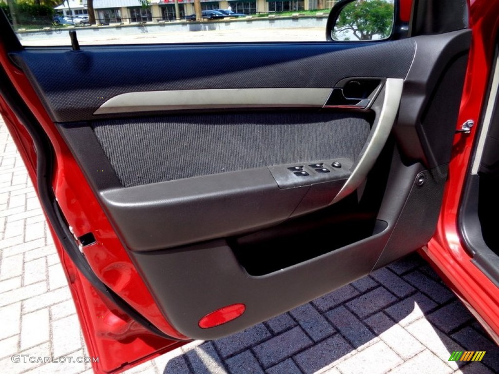 2008 Aveo LT Sedan - Sport Red Metallic / Charcoal photo #42