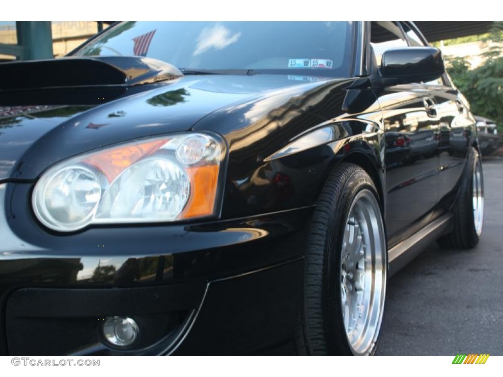 2004 Impreza WRX Sedan - Java Black Pearl / Blue Ecsaine/Black photo #5