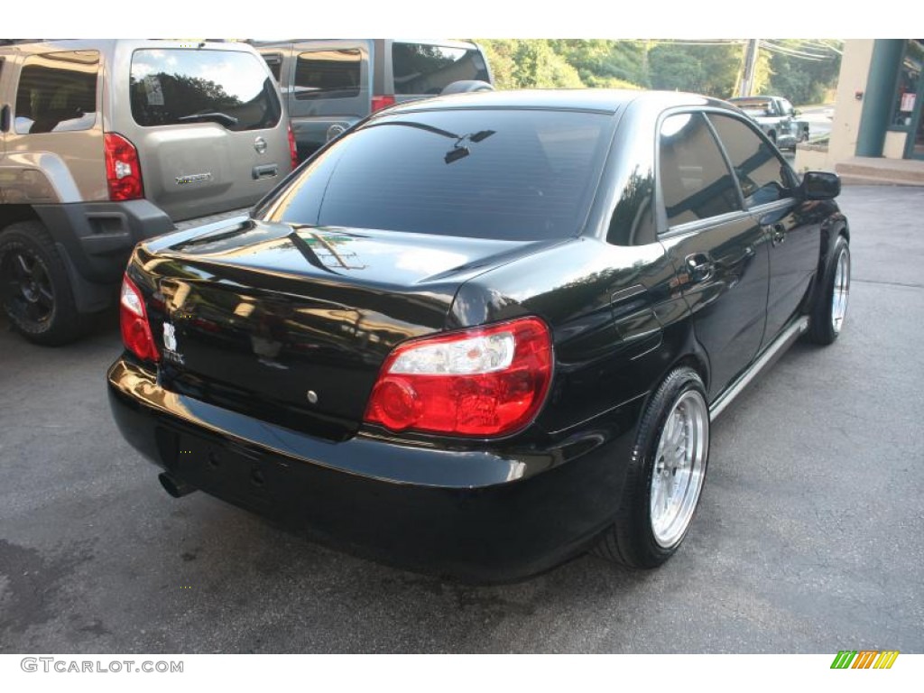 2004 Impreza WRX Sedan - Java Black Pearl / Blue Ecsaine/Black photo #17