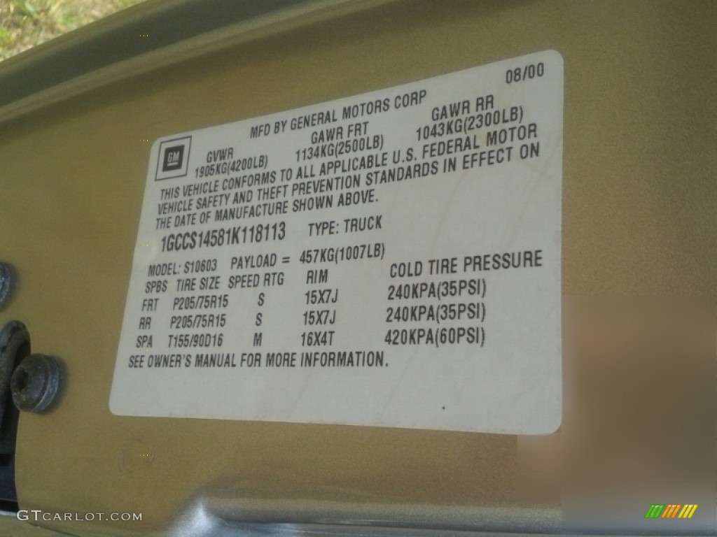 2001 S10 LS Regular Cab - Light Pewter Metallic / Medium Gray photo #28