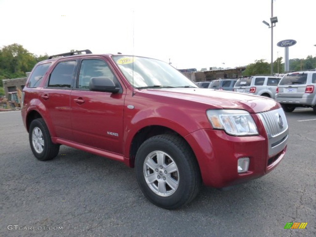 2008 Mariner I4 4WD - Vivid Red Metallic / Stone photo #1