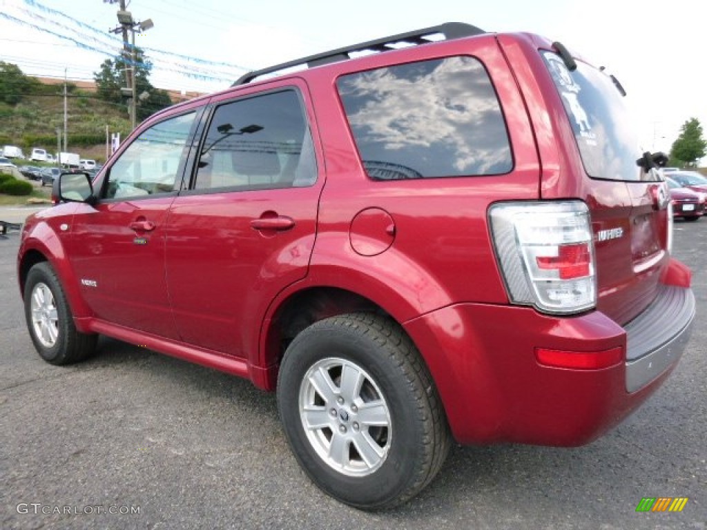 2008 Mariner I4 4WD - Vivid Red Metallic / Stone photo #3