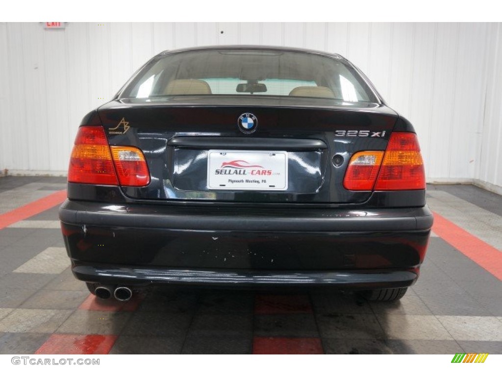 2003 3 Series 325xi Sedan - Jet Black / Natural Brown photo #9