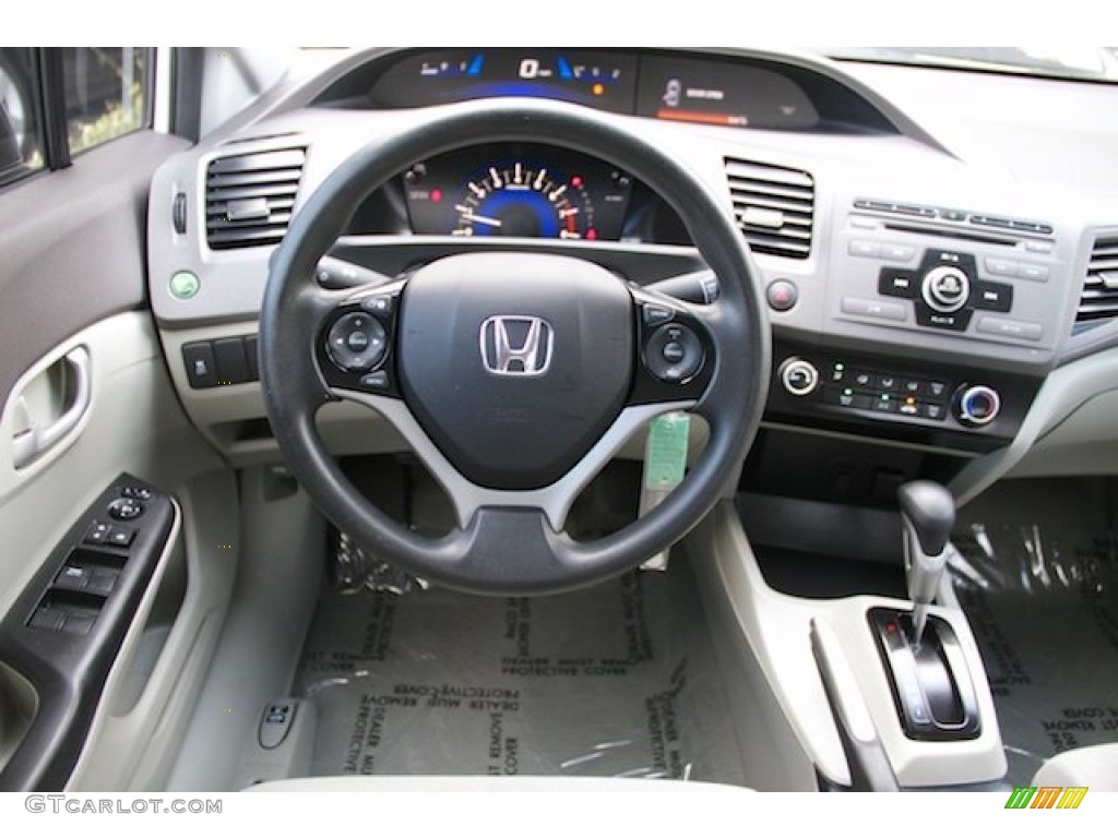 2012 Civic LX Sedan - Taffeta White / Stone photo #5