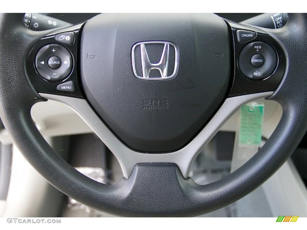 2012 Civic LX Sedan - Taffeta White / Stone photo #13