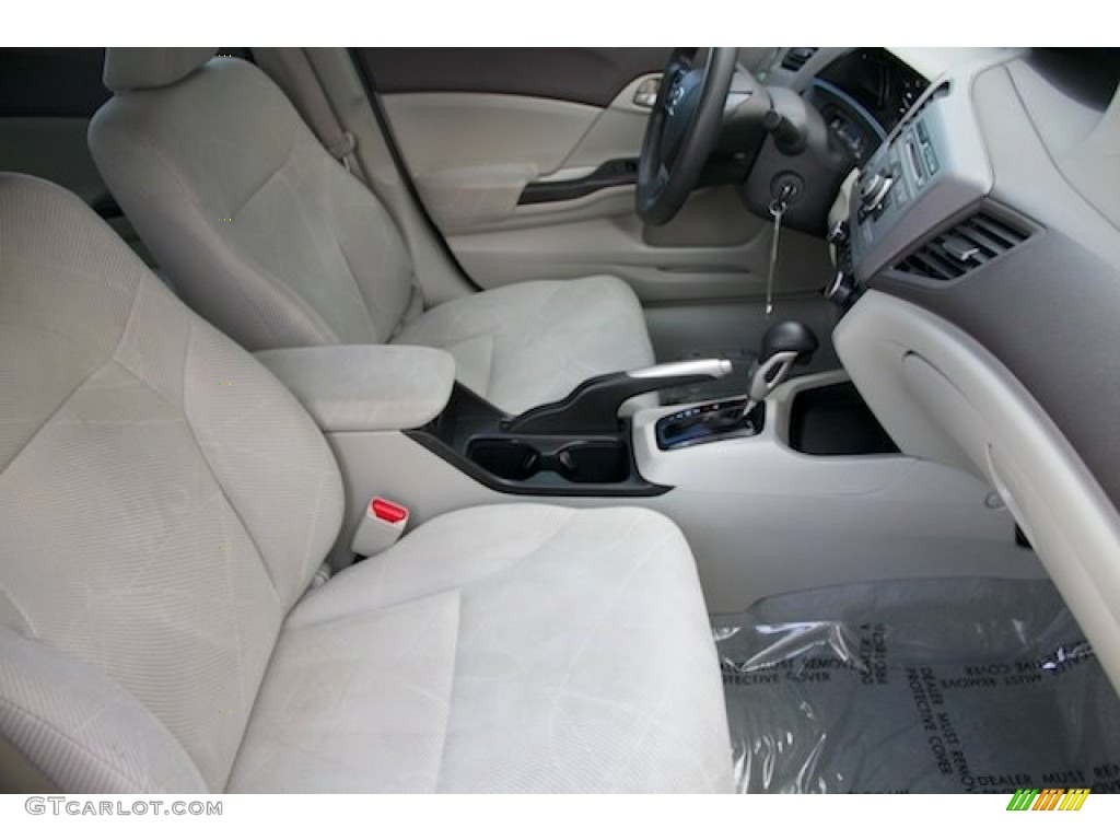 2012 Civic LX Sedan - Taffeta White / Stone photo #18
