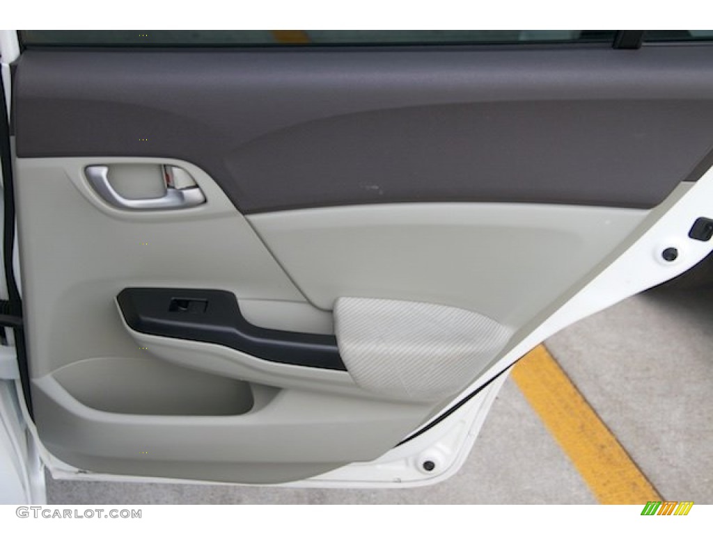 2012 Civic LX Sedan - Taffeta White / Stone photo #23