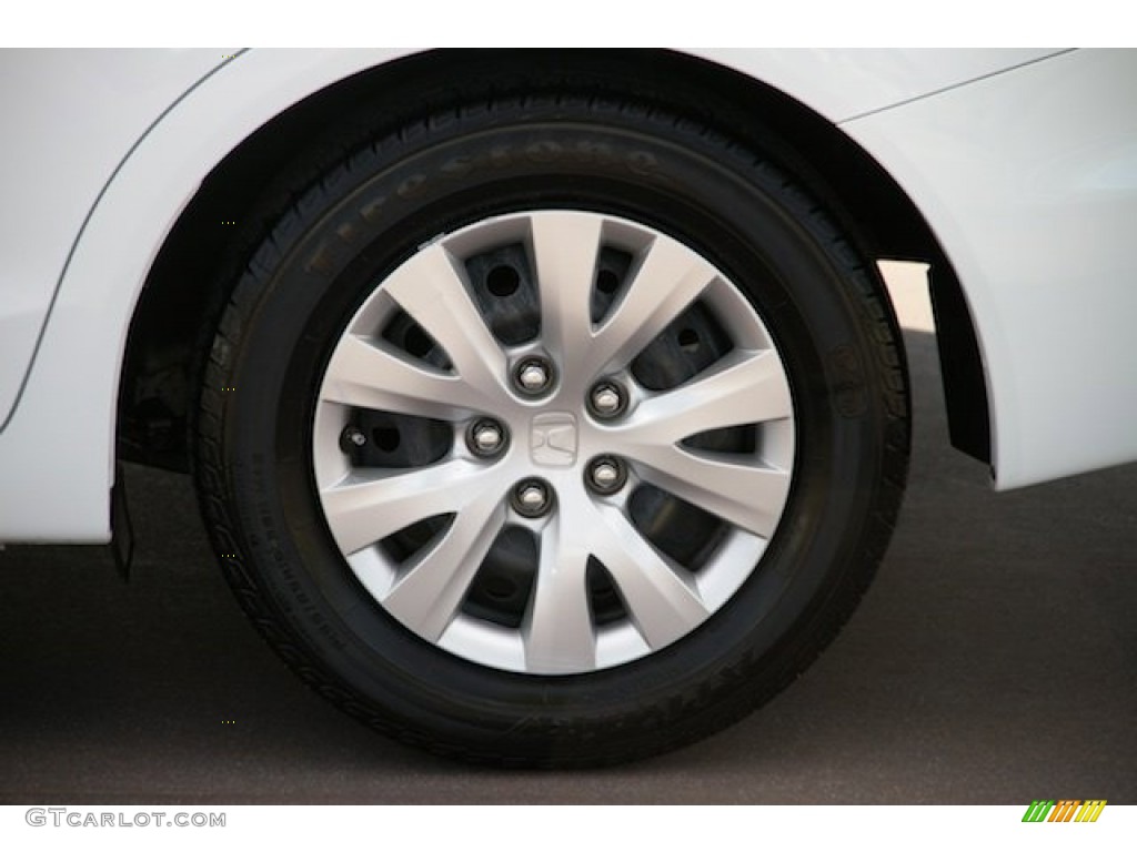 2012 Civic LX Sedan - Taffeta White / Stone photo #27