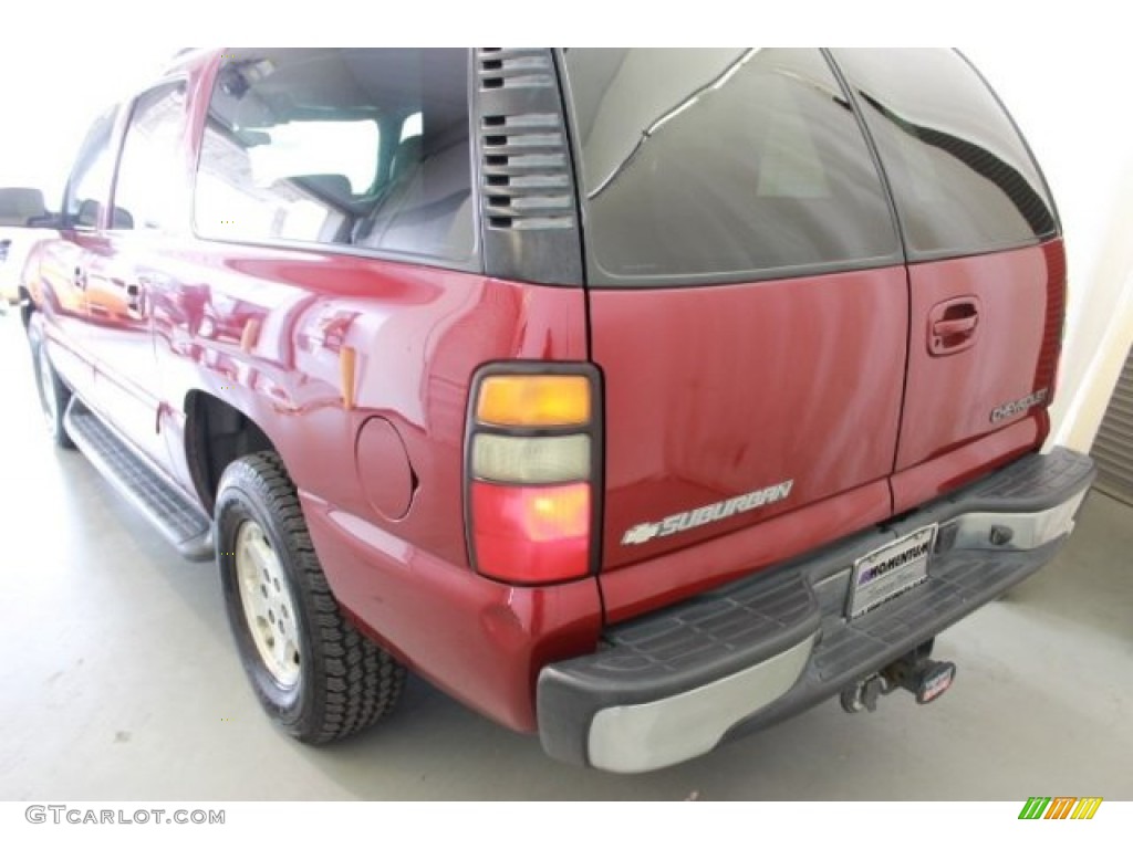 2004 Suburban 1500 LT - Sport Red Metallic / Tan/Neutral photo #7