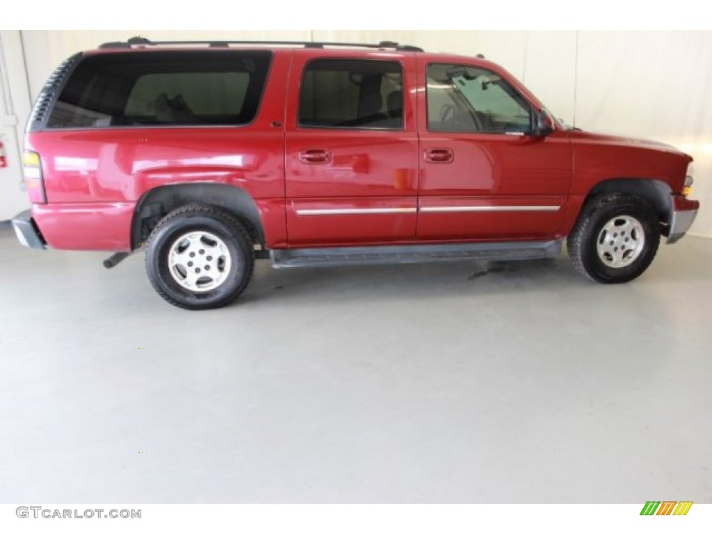 2004 Suburban 1500 LT - Sport Red Metallic / Tan/Neutral photo #12