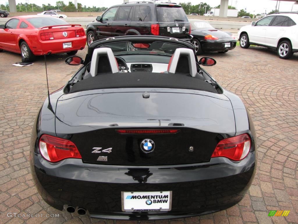 2006 Z4 3.0i Roadster - Jet Black / Dream Red photo #12