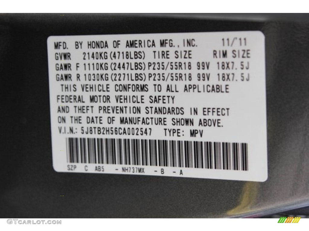 2012 RDX Technology - Polished Metal Metallic / Taupe photo #43