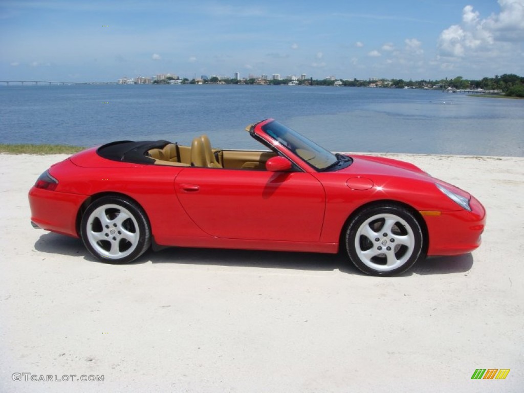 2002 911 Carrera Cabriolet - Guards Red / Savanna Beige photo #8