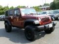 2008 Red Rock Crystal Pearl Jeep Wrangler Unlimited X 4x4  photo #3