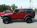 2008 Red Rock Crystal Pearl Jeep Wrangler Unlimited X 4x4  photo #12