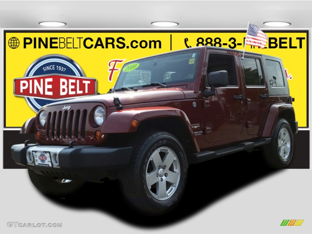 2010 Wrangler Unlimited Sahara 4x4 - Red Rock Crystal Pearl / Dark Slate Gray/Medium Slate Gray photo #1