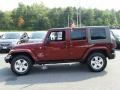 2010 Red Rock Crystal Pearl Jeep Wrangler Unlimited Sahara 4x4  photo #17