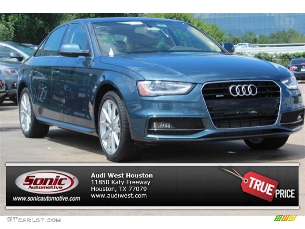 2016 A4 2.0T Premium Plus quattro - Utopia Blue Metallic / Velvet Beige photo #1