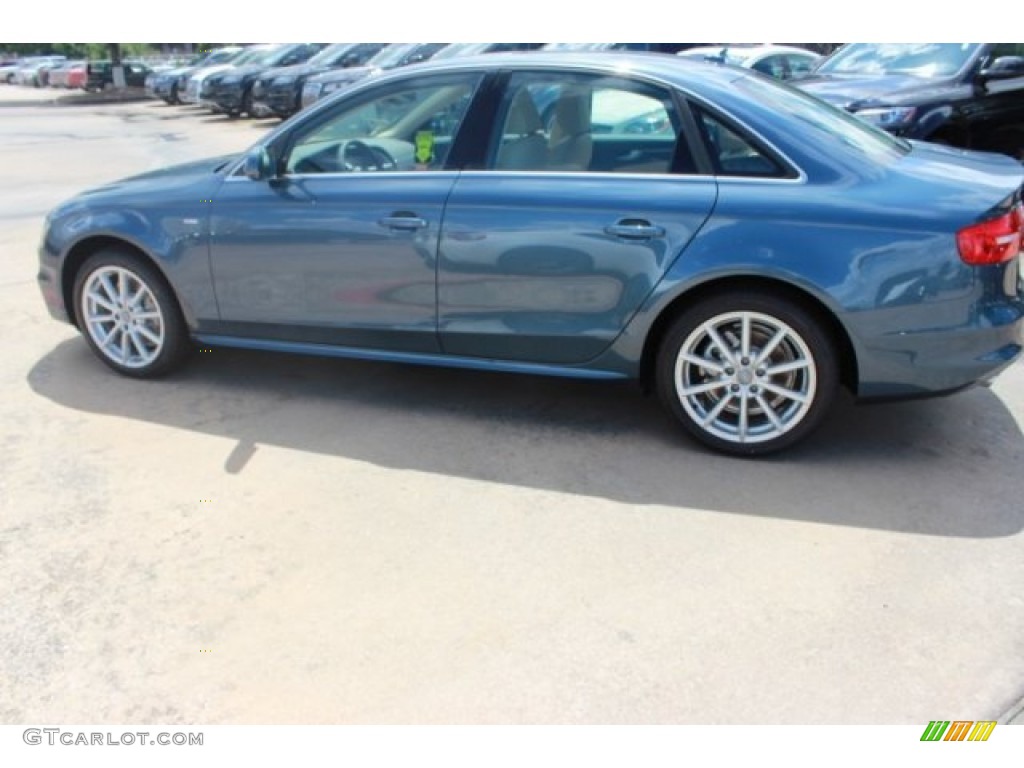 2016 A4 2.0T Premium Plus quattro - Utopia Blue Metallic / Velvet Beige photo #5