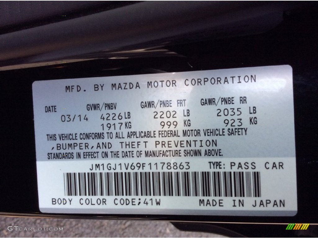 2015 Mazda6 Touring - Jet Black Mica / Black photo #24