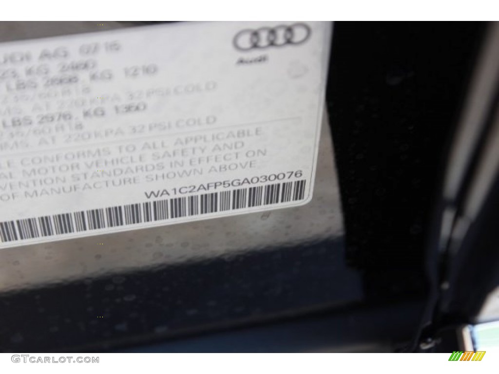 2016 Q5 2.0 TFSI Premium quattro - Brilliant Black / Black photo #33